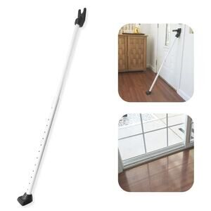 SecurityMan Adjustable Door and Window Security Bar Alarm 22.25" - 43.7" White